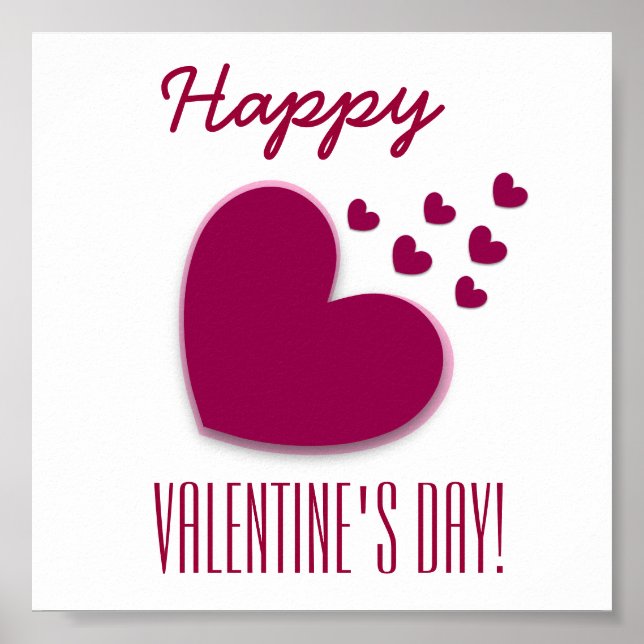 Affiche Happy Valentine's Day Sprinkling of Hearts A04 (Devant)