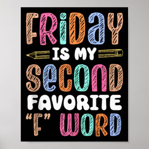 Affiche Happy vendredi Fri Yay Professeur École Mème Haut 