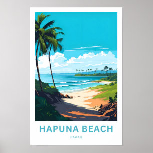 Affiche Hapuna Beach Hawaii Imprimer Voyage