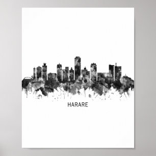 Affiche Harare Zimbabwe Skyline