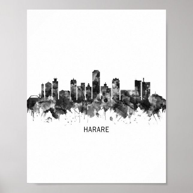 Affiche Harare Zimbabwe Skyline (Devant)