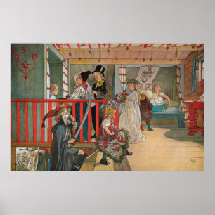 Affiche Härbret de på de Namnsdag, Carl Larsson