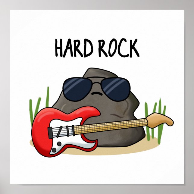 Affiche Hard Rock Funny Geology Music Pun (Devant)