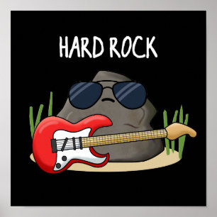 Affiche Hard Rock Funny Geology Music Pun Dark BG