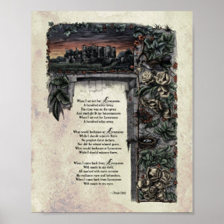 Affiche Hardy "Lyonnesse" Victorian Art Poem 8x10
