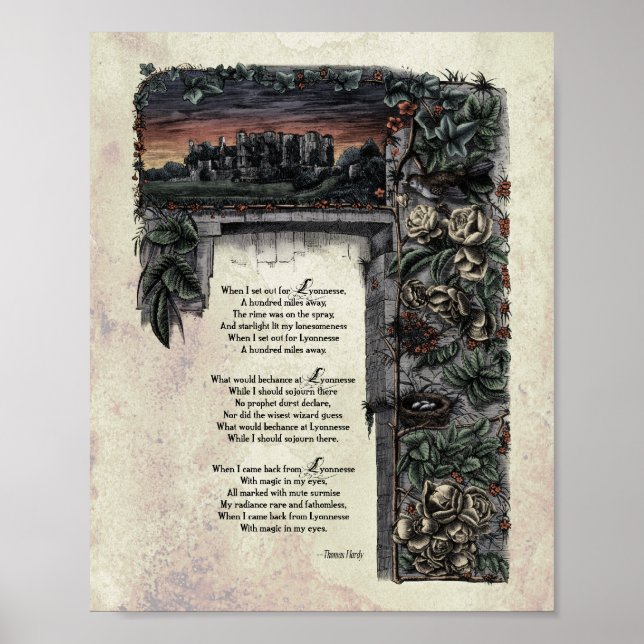 Affiche Hardy "Lyonnesse" Victorian Art Poem 8x10 (Devant)