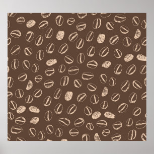 Affiche Haricots de café : Doodon de dessin Vintage
