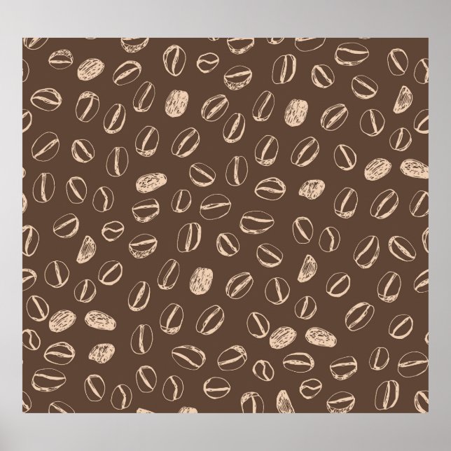 Affiche Haricots de café : Doodon de dessin Vintage (Devant)