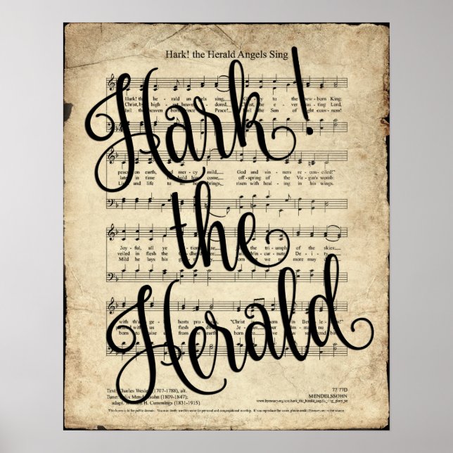 Affiche Hark the Herald Hymn Imprimer (Devant)
