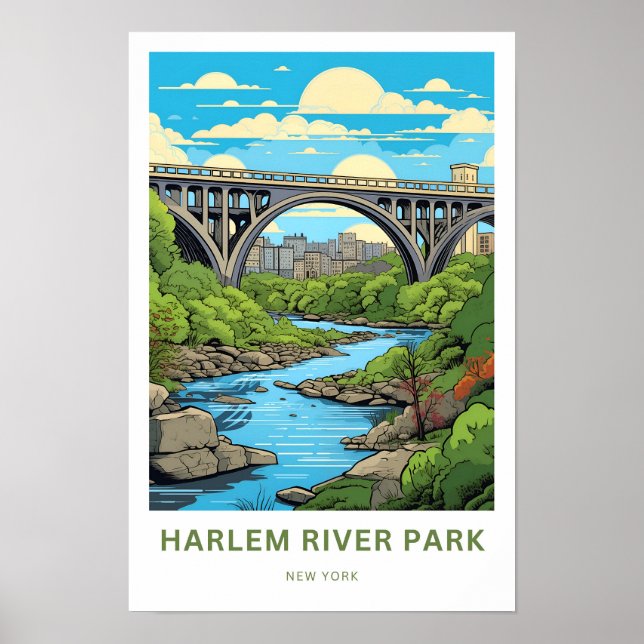 Affiche Harlem River Park New York (Devant)