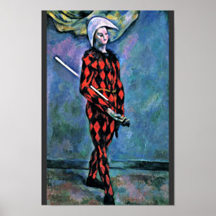 Affiche Harlequin par Paul Cézanne (la meilleure qualité)