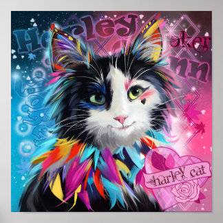 Affiche Harley Quinn le chat