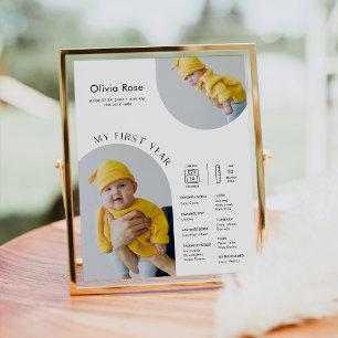 Affiche HARLOW 1er anniversaire Jalon Infographie 8x10