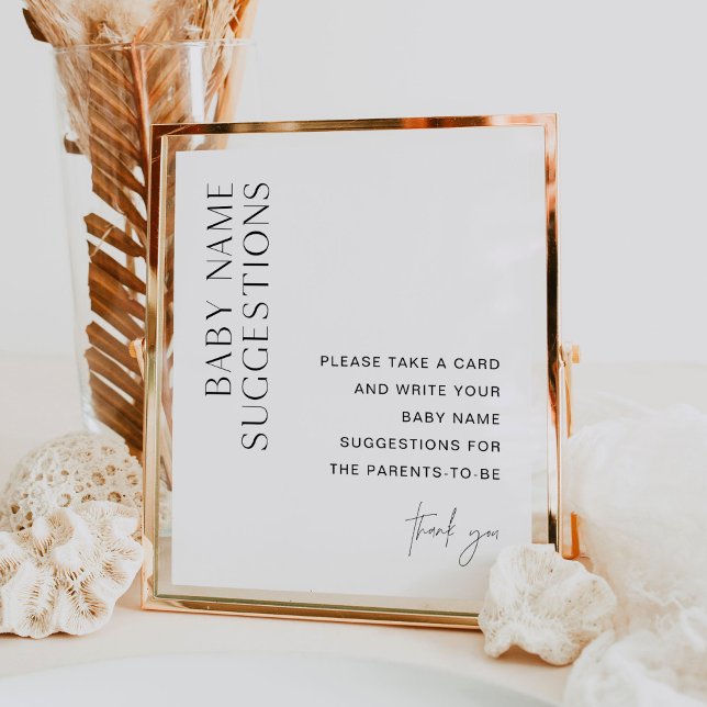 Affiche HARLOW Baby Name Suggestions Baby shower Sign (Créateur téléchargé)