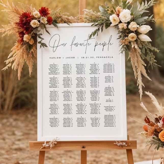 Affiche HARLOW Moderne Minimaliste Siège Alphabétique (Créateur téléchargé)