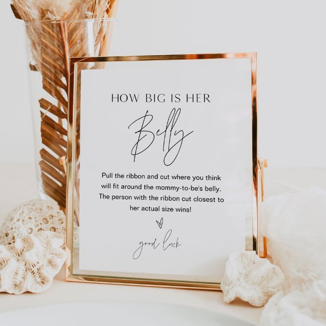 Affiche HARLOW Quelle Est La Taille De Son Ventre Baby sho (Créateur téléchargé)