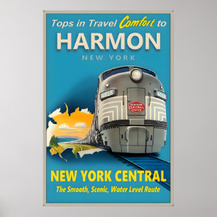 Affiche Harmon Croton-sur-Hudson New York Central Railroad