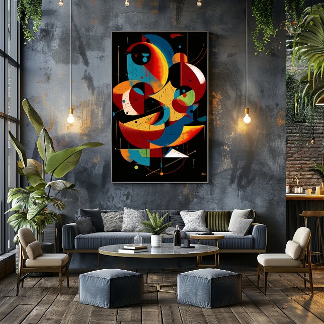Affiche Harmonie Céleste – Abstrait Géométrique Dynamique (Créateur téléchargé)