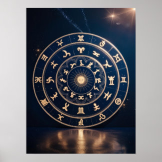 Affiche Harmonie céleste : Symphonie Zodiac Mandala