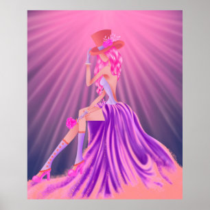 Affiche "Harmonie dans la poussière d'étoile" Une reine gl