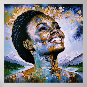 Affiche "Harmonie dans l'or et le ciel"