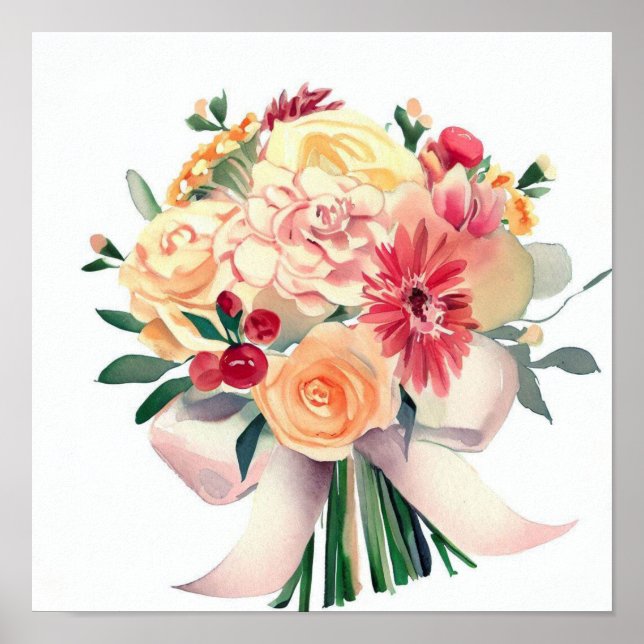 Affiche Harmonie de floraison, Attendants Bouquet (D) (Devant)