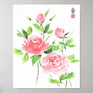 Affiche Harmonie de la rose cramoisie
