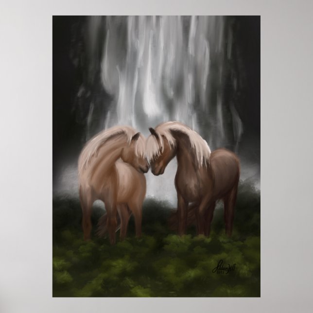 Affiche Harmonie des chevaux : Sérénité islandaise (Devant)