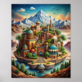 Affiche Harmonie des paysages marocains : Une fusion de la
