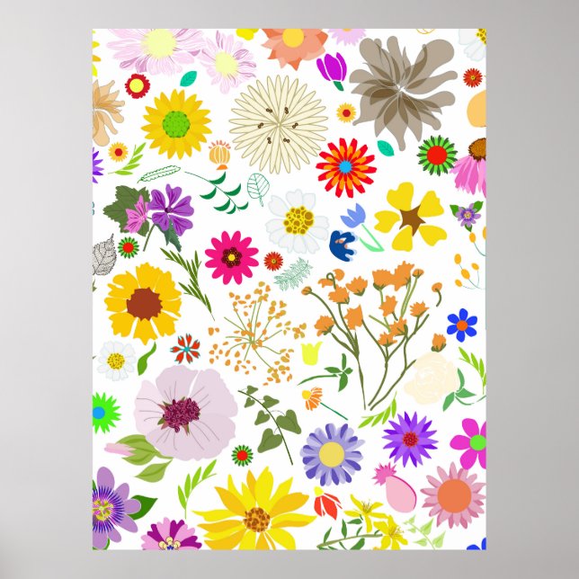 Affiche Harmonie florale printanière (Devant)