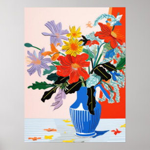 Affiche Harmonie Florale : Un Vase Vibrant
