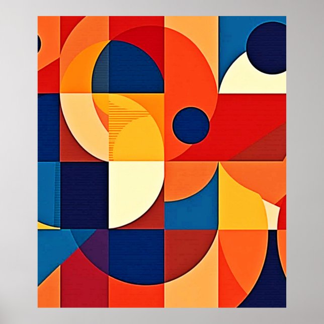 Affiche Harmonie Géométrique : Conception Artistique (Devant)