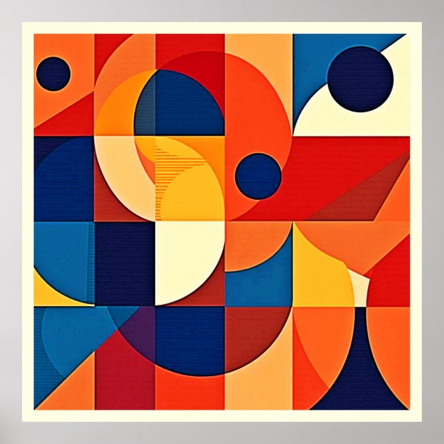Affiche Harmonie Géométrique : Conception Artistique (Devant)
