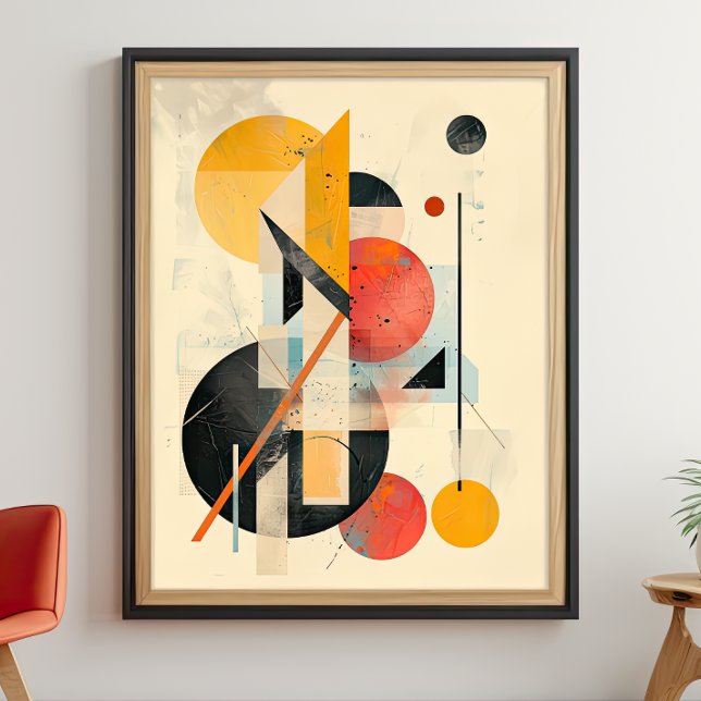 Affiche Harmonie Géométrique : Fusion Mid-Century Moderne (Créateur téléchargé)