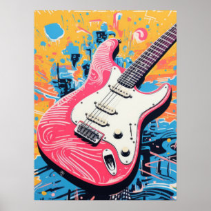 Affiche Harmonie mélodique : La guitare colorée