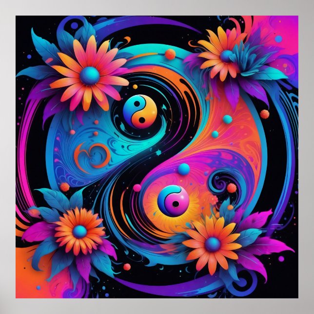 Affiche Harmonie spirituelle Yin Yang (Devant)