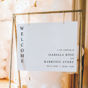 Affiche HARPER Moderne Minimaliste Propre Mariage Accueil