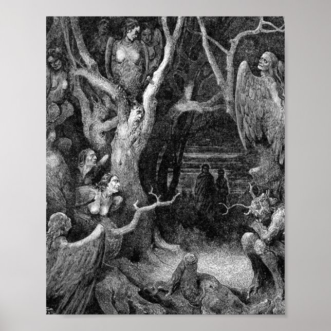 Affiche Harpies Dans La Forêt Des Suicides Gustave Dore (Devant)