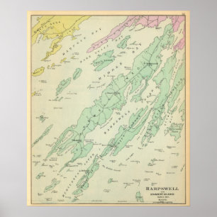 Affiche Harpswell, îles adjacentes