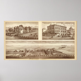 Affiche Harrell ranches, banque, Visalia, Cal