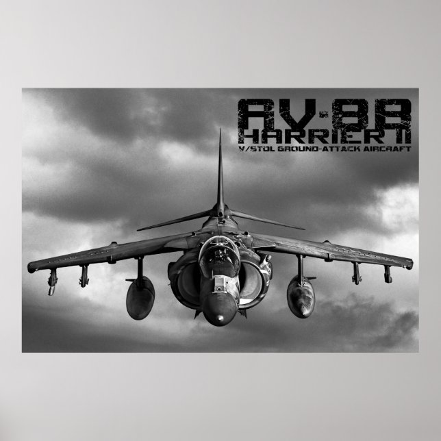 Affiche Harrier II AV-8B (Devant)