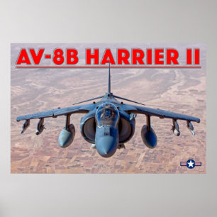 AFFICHE HARRIER II AV-8B