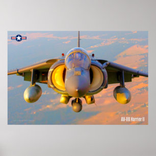 AFFICHE HARRIER II AV-8B