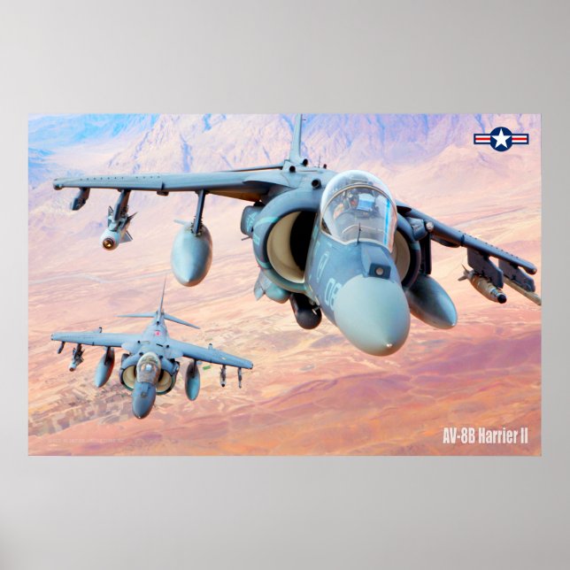 AFFICHE HARRIER II AV-8B (Devant)