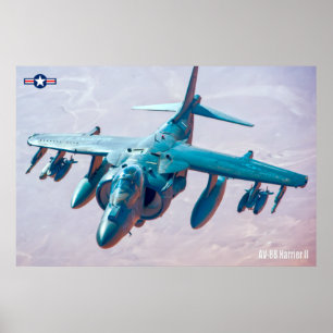 AFFICHE HARRIER II AV-8B