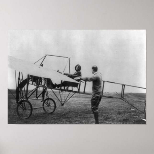 Affiche Harriet Quimby dans son avion photo (Devant)