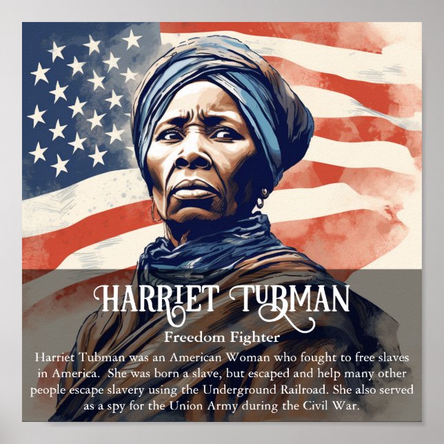 Affiche Harriet Tubman Noir Histoire Mois Classe (Devant)