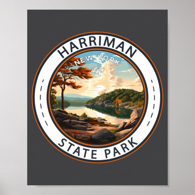 Affiche Harriman State Park New York Badge _1  (Devant)