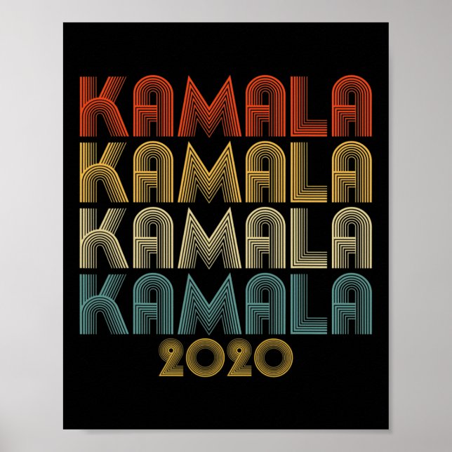 Affiche Harris 2020 Election Retro 60s les années 70 (Devant)