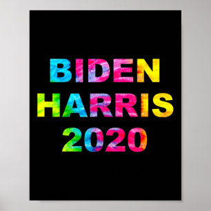 Affiche Harris 2020 Election Tie Dye Vintage Hippie